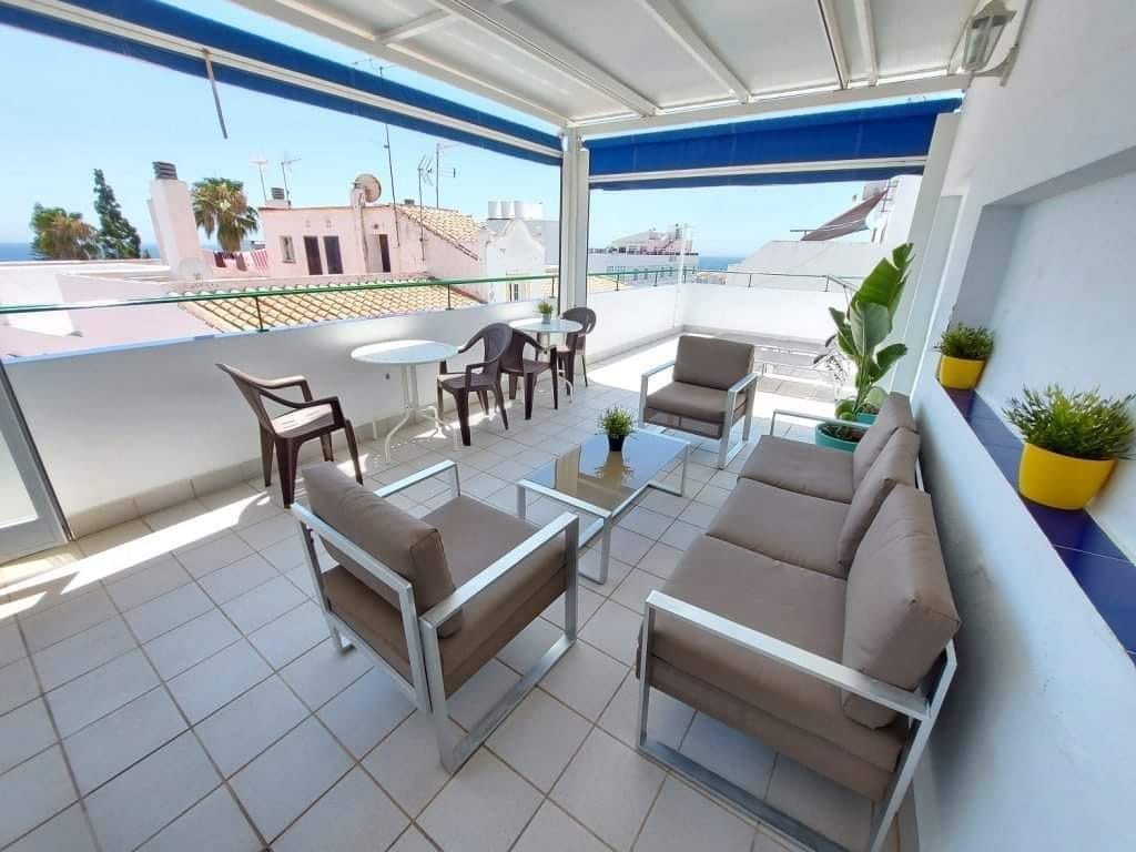 Nerja winter rental terrace with sea view